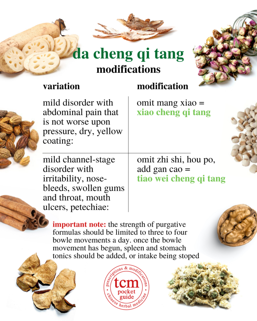 da cheng qi tang • major order the qi decoction • 大承气汤 - modifications