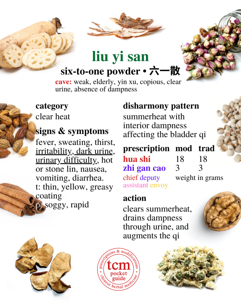 tcm pocketguide - liu yi san • six-to-one powder • 六一散 - chinese herbal prescription - chinese medicine - tcm