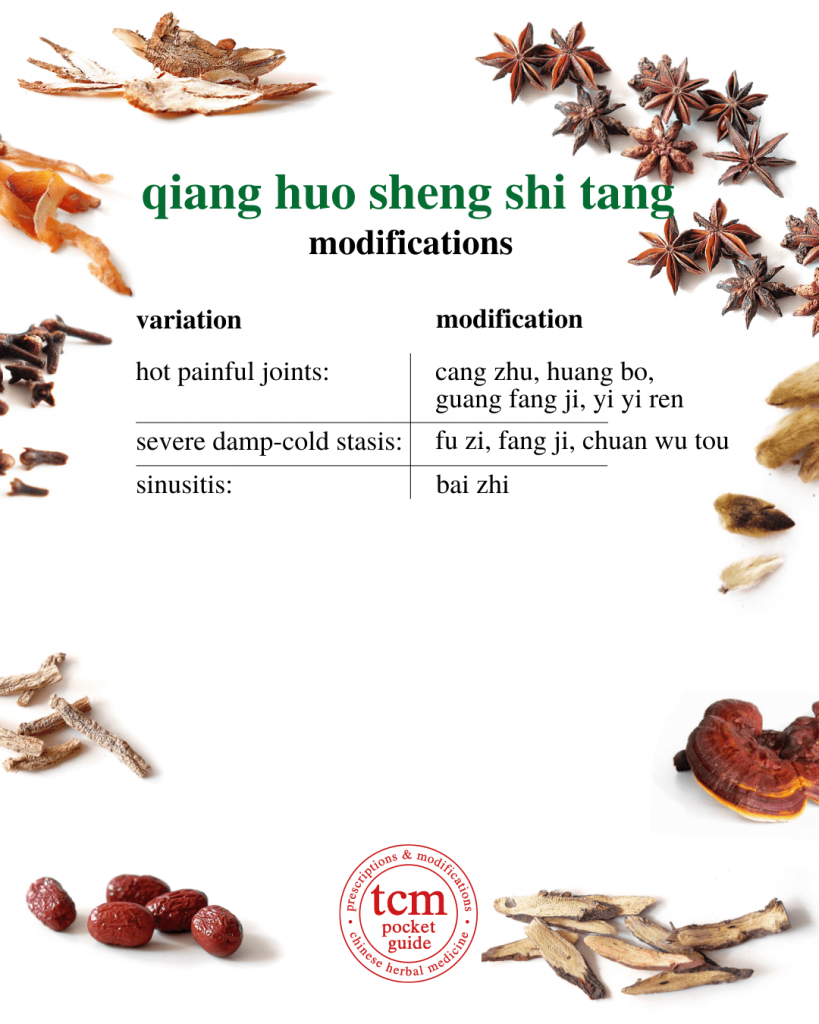 tcm pocketguide - qiang huo sheng shi tang • notopterygium decoction to overcome dampness • 羌活胜湿汤 - modification