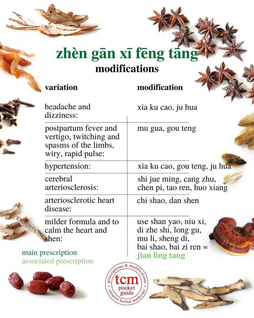 tcm pocketguide -zhen gan xi feng tang • sedate the liver and extinguish wind decoction • 镇肝熄风汤 - modification 2